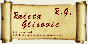 Raleta Glišović vizit kartica